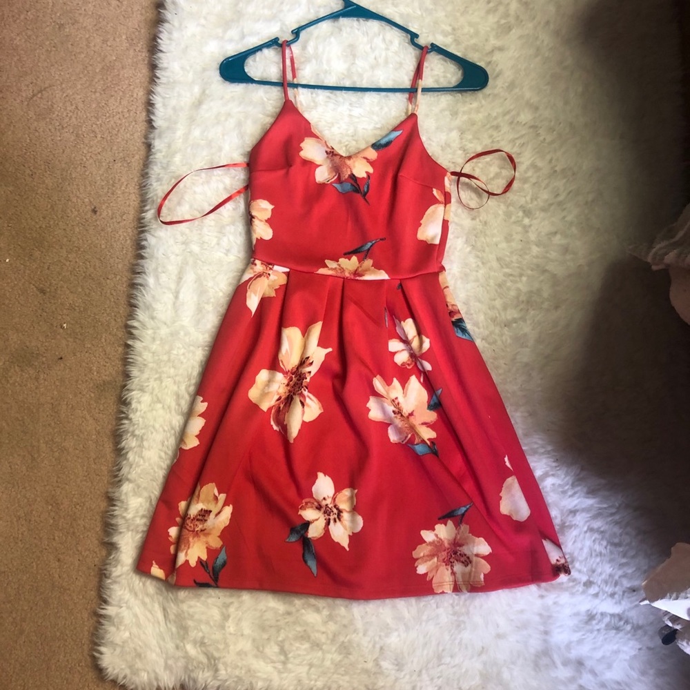 Brand new coral floral dress